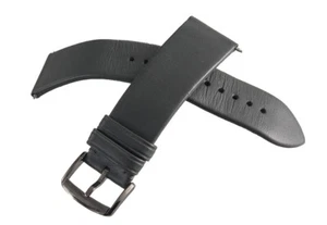 Emporio Armani 22mm Grey Leather Watch Band Strap - Picture 1 of 3