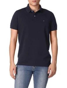 Tommy Hilfiger Mens Short Sleeve Stretch in Slim Fit Polo Shirt, Desert Sky, Lar - Picture 1 of 5