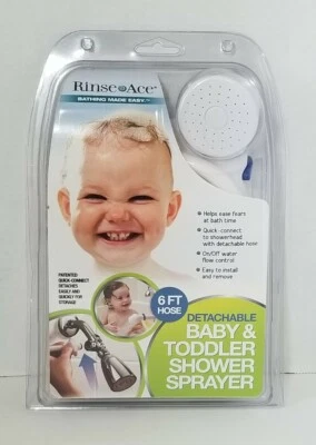 Rinse Ace Detachable Baby Toddler Shower Sprayer Bathing Shower Nozzle Hose NIP - Image 1 of 4