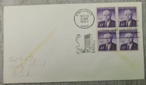 Copertina busta francobollo vintage primo giorno di emissione Robert A Taft Cincinnati OH 1960 - Foto 1 di 4