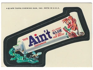 1975 Topps Wacky Packages 14th Series AIN'T TOOTHPASTE white back nm- o/c - Picture 1 of 1