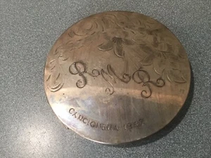 Vintage Sterling Silver Ladies Compact SPAIN ENGRAVED RMR CANCIONERA 1942 3 3/4" - Picture 1 of 10