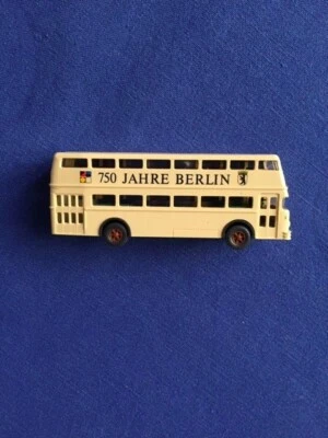WIKING 1/87 autobus a 2 piani D2 U  750 JAHRE BERLIN vintage da collezione raro - Immagine 1 di 4