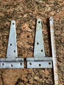 More details for two galvanised garden hinges
