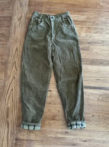 Pantalone vintage Valentino anni 90 velluto a coste foderato in flanella vita alta piccolo - Foto 1 di 11