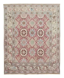 3.8x4.6 Ft Vintage Handmade Turkish One of a kind Rug with Soft Colors - Picture 1 of 5