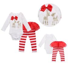 Us Baby Girls Christmas Outfits Kids Birthday Party Romper Pants Shiny Costumes