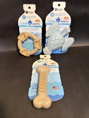 Spunky Pup Variety Pack!  Blue Turtle, Bone, Ring- Chicken Flavored Chew Toys - Image 1 of 4