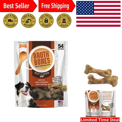 Masticables de carne de res sin granos 54 unidades con caldo de huesos real - perfectos para perros adultos Foto 1 de 4