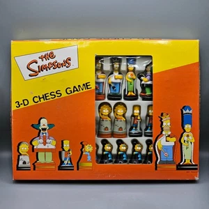 2000 Character Games THE SIMPSONS 3-D CHESS Board Game rare - Picture 1 of 4
