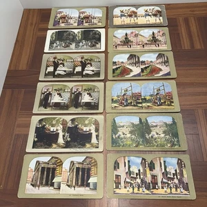 Lot of 12 Antique Stereoview Stereoscope Cards Original 1900s Photographs Mix. - Picture 1 of 9