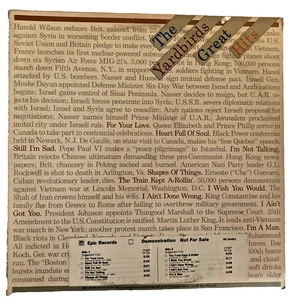 THE YARDBIRDS GREAT HITS WHITE LABEL PROMO LP 1977 EPIC RECORDS PE34491 EX/ VG+ - Picture 1 of 4