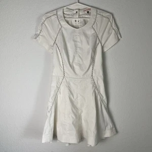 Vestido Rebecca Taylor Blanco Ajuste y Acampanado Talla 0 212 - Imagen 1 de 7