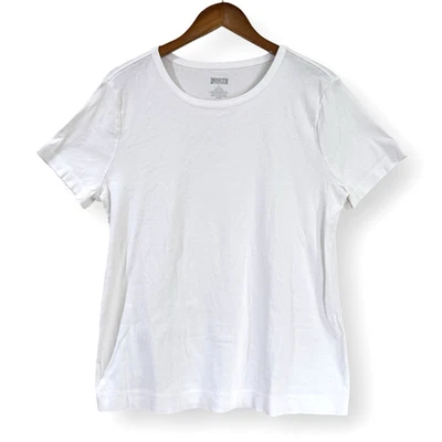 Duluth Trading Co Womens Longtail T Short Sleeve T-Shirt Large White 100% Cotton - Image 1 of 4