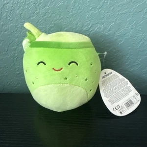 Original Squishmallows Green Foodie Squad Townes the Cucumber Mint Smoothie 5" - Bild 1 von 7