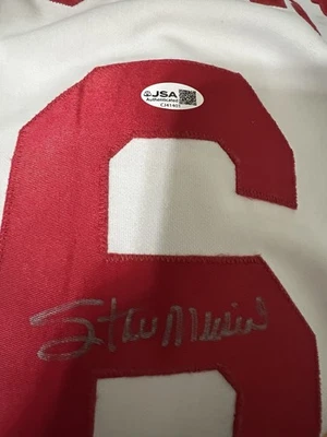JSA STAN MUSIAL AUTOGRAPHED St. Louis Cardinals White Majestic Jersey TRI STAR - Image 1 of 4