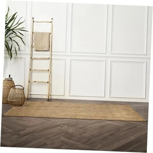 Hand Woven Jute Braided Rug, 2'x6' – Natural, Reversible Boho Entry Area Rugs - Picture 1 of 7