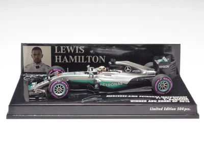 MINICHAMPS 1:43 MERCEDES AMG W07 L. HAMILTON WINNER ABU DHABI GP 2016 - Image 1 of 4