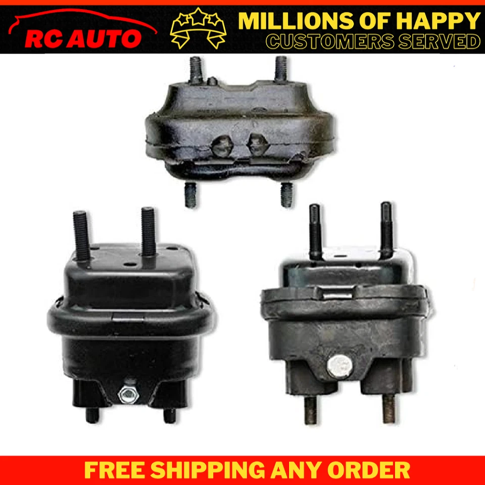 Fits 1993-1996 Cadillac Eldorado Deville Seville 4.6L Motor & Trans Mount 3pcs - Image 1 of 1