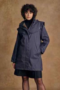 Jack Murphy Women's Cotswold Waterproof Jacket, Size 8, Navy Rain Coat, New $225 - Picture 1 of 5