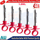Dental Auto Passive Aspirating Anesthetic Dentist Syringe1.8ml 5 Pieces Pink New