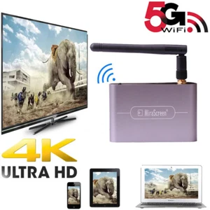 Mirascreen 5G 4K Wireless HDMI VGA Adapter Miracast Mirror TV Stick Wifi Dongle - Picture 1 of 12