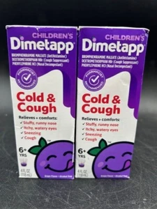 Children's Dimetapp Cold & Cough - Grape Flavor - 4 Fl Oz - EXP 09/25 - LOT OF 2 - Picture 1 of 11