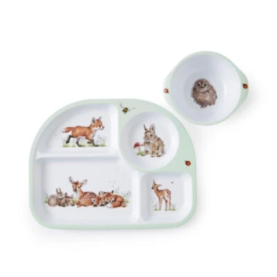 Royal Worcester Wrendale Designs Little Wren Tray & Bowl Set
