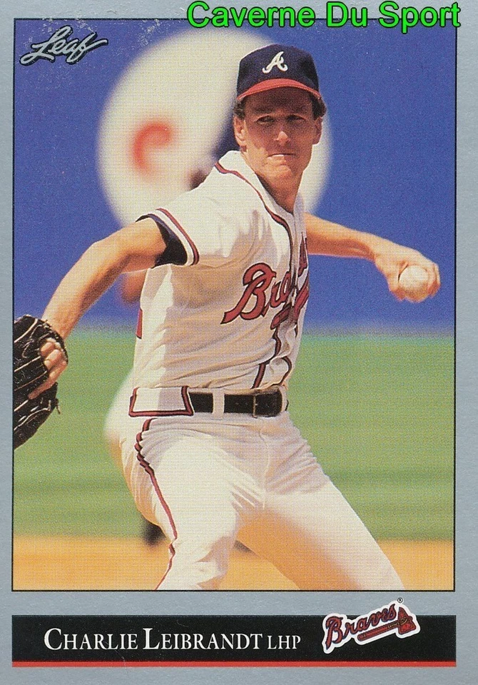 113   CHARLIE LEIBRANDT    ATLANTA BRAVES  BASEBALL CARD LEAF 1992 - Photo 1/1