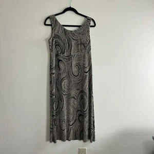 Vintage Connected Womens Dress Size 10 Midi Slinky Swirl Geometric 70s Hippie - Picture 1 of 9