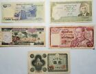 Mixed Lot Of 5 World Paper Money Indonesia, Pakistan, Japan, Saudi Arabia, Other