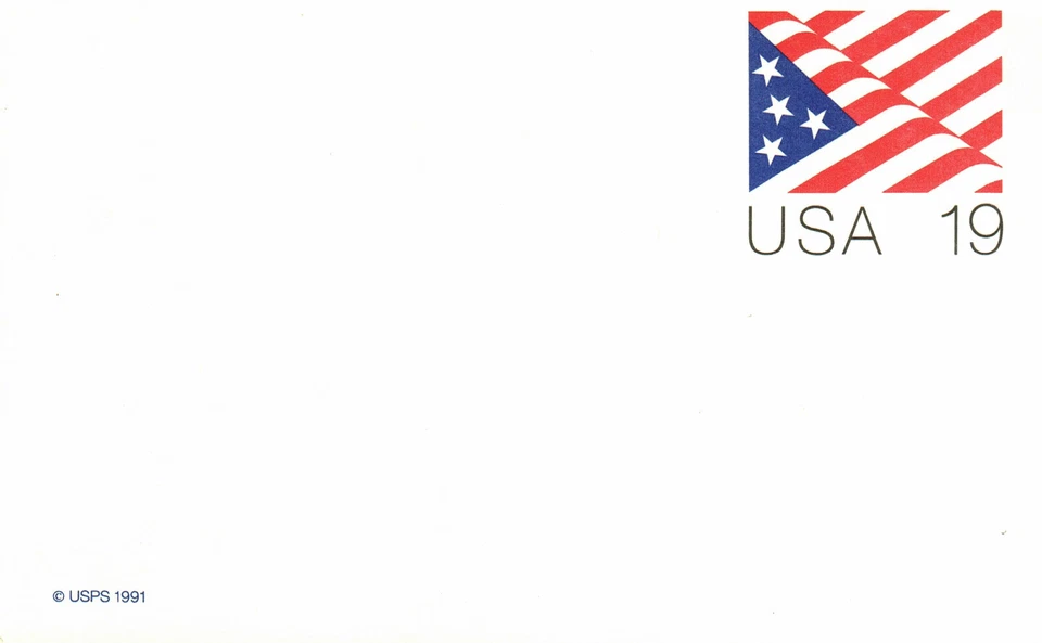 US UX153 MNH Stylized US flag Postcard - Image 1 of 1