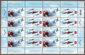 Canada Stamps -Full Pane of 16 -2006, Canadian Forces Snowbirds #2158-2159 -MNH - Picture 1 of 1