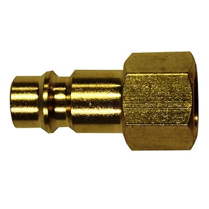 (1/10) Milton 763 3/8" FNPT "V" Style HI-FLOW Brass Plug. Fast, Free S&H - Picture 1 of 1
