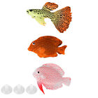3Pcs Simulation Tropical Fish Landscaping Decorations Fake Guppy Angelfish F Sd0
