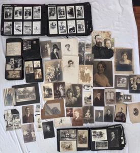 HUGE MIXED LOT 1920'S + PHOTOGRAPHS PHOTOS MILITARY MEN PORTRAITS CARS DOGS + - Picture 1 of 22