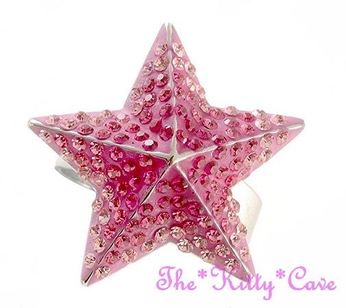 Dazzling Astronomy Zodiac Twilight Fancy Chic 3D Star Ring w/ Swarovski Crystals - Image 1 of 1