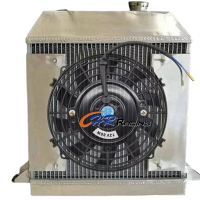Aluminum Radiator+Shroud+Fan for 1954-1968 Morgan Plus 4 Four 2.1L Manual MT - Image 1 of 4