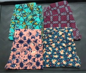 LuLaRoe 4 Pair Multicolored One Size Leggings Excellent Condition Fit Sz 2-10 - Picture 1 of 2