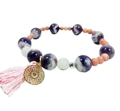 Brazalete de Chakra Ajustable con Piedras Curativas y Dijes Yoga Meditación Foto 1 de 4