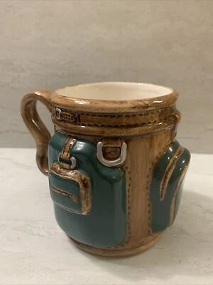 Star Case 3D Hand Painted Golf Bag Coffee Mug Made In Taiwan EUC - Image 1 of 3