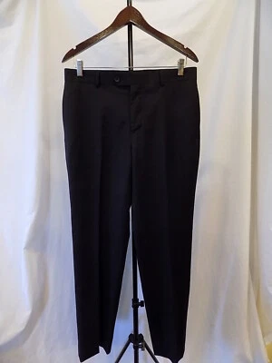 Pantalón de vestir plisado PRONTO UOMO 100 % lana negro carbono para mujer 32 (364) Foto 1 de 4