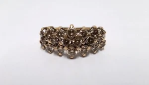 10K Gold Champagne Diamond Cluster Ring - Size 7 - 3.3 Grams - Picture 1 of 6