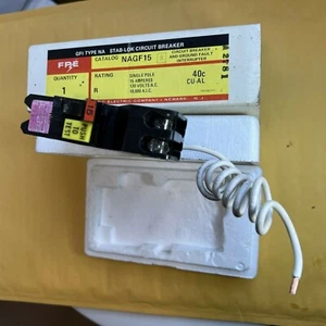 NAGF15 - FPE , GFCI Circuit Breaker NAGF15H Type NA 15A, 1PH, 120V NEW - Picture 1 of 7