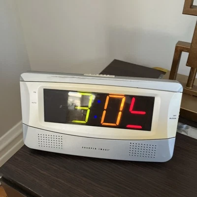 Sharper Image Clock Vintage Colorful Alarm Snooze 20 Years Old - Image 1 of 4