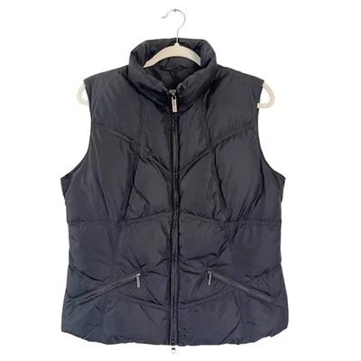 Add Goose Down Black Puffer Vest Quilted Size 12  - Image 1 of 4