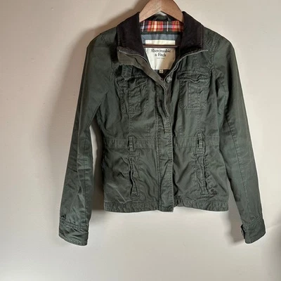 Chaqueta Abercrombie & Fitch Niños Verde Oliva Mezcla Algodón - Talla S Foto 1 de 4