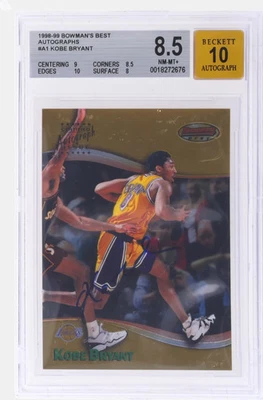 Kobe Bryant 1998 Bowman's Best certificado autógrafo BGS 8,5 automático 10 Foto 1 de 2