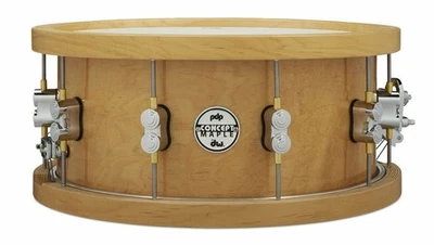 PDP 20-Ply Thick Wood Hoop Maple 6.5x14 Snare Drum - Natural w/ Chrome Hardware - Image 1 of 4