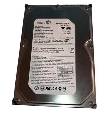 Hard disk ST3300822A Seagate Barracuda 7200.9 300GB 7200RPM ATA-100 8MB 3.5 - Immagine 1 di 2